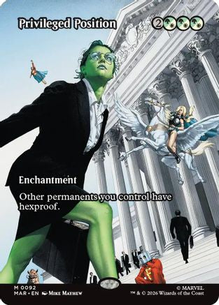 Privileged Position (Borderless) (MAR-092) - Marvel Universe Eternal-Legal Foil