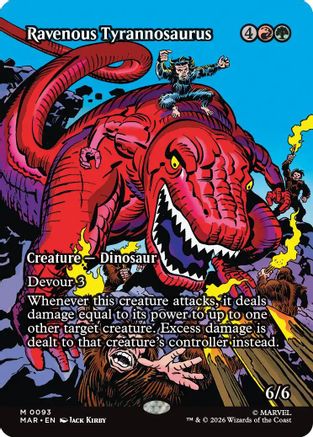 Ravenous Tyrannosaurus (Borderless) (MAR-093) - Marvel Universe Eternal-Legal