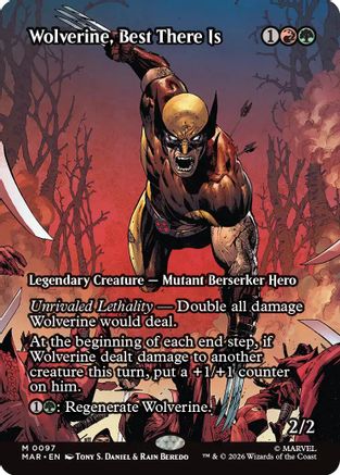 Wolverine, Best There Is (Borderless) (MAR-097) - Marvel Universe Eternal-Legal Foil