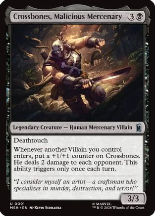 Crossbones, Malicious Mercenary (MSH-091) - Marvel Super Heroes Foil