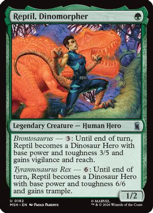 Reptil, Dinomorpher (MSH-182) - Marvel Super Heroes Foil