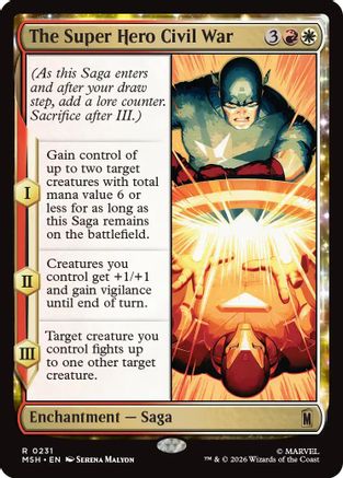 The Super Hero Civil War (MSH-231) - Marvel Super Heroes Foil