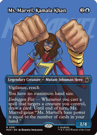 Ms. Marvel, Kamala Khan (Borderless) (MSH-361) - Marvel Super Heroes