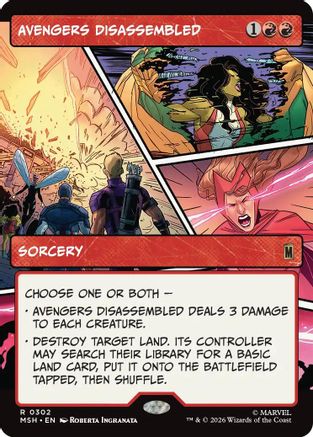 Avengers Disassembled (Borderless) (MSH-302) - Marvel Super Heroes Foil