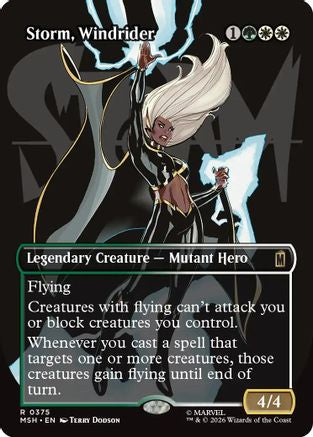 Storm, Windrider (Borderless) (MSH-375) - Marvel Super Heroes
