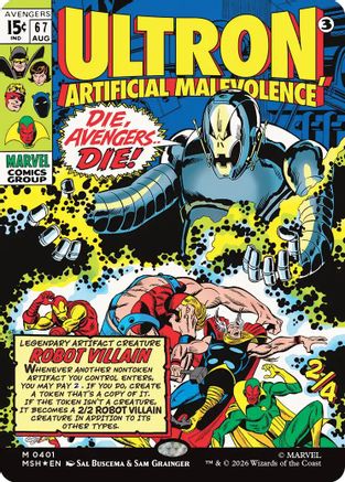 Ultron, Artificial Malevolence (Borderless) (0401) (MSH-401) - Marvel Super Heroes