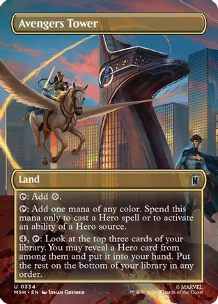 Avengers Tower (Borderless) (MSH-334) - Marvel Super Heroes Foil