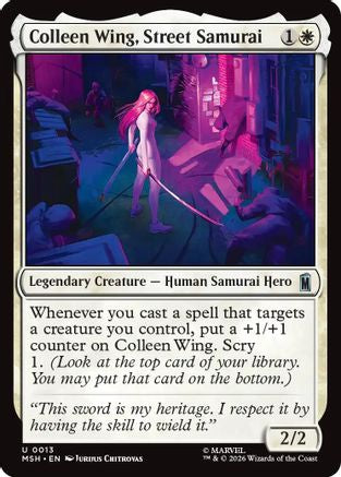 Colleen Wing, Street Samurai (MSH-013) - Marvel Super Heroes Foil