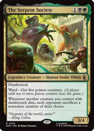 The Serpent Society (MSH-226) - Marvel Super Heroes Foil