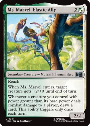 Ms. Marvel, Elastic Ally (MSH-744) - Marvel Super Heroes Foil