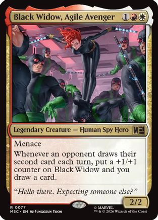 Black Widow, Agile Avenger (MSC-077) - Commander: Marvel Super Heroes Foil