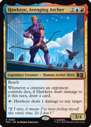 Hawkeye, Avenging Archer (MSC-084) - Commander: Marvel Super Heroes Foil