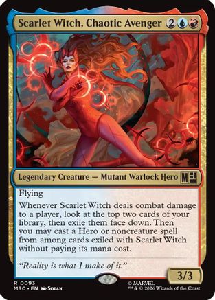 Scarlet Witch, Chaotic Avenger (MSC-093) - Commander: Marvel Super Heroes Foil