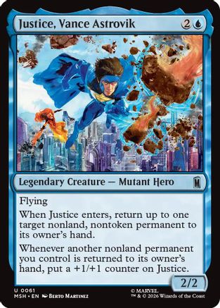 Justice, Vance Astrovik (MSH-061) - Marvel Super Heroes Foil