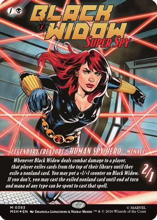 Black Widow, Super Spy (Borderless) (0393) (MSH-393) - Marvel Super Heroes
