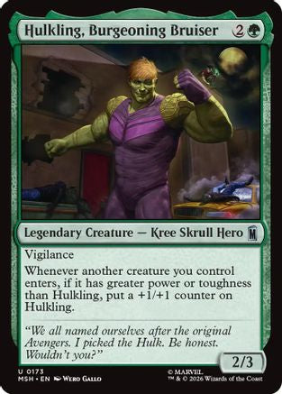 Hulkling, Burgeoning Bruiser (MSH-173) - Marvel Super Heroes Foil