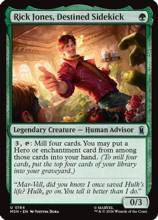 Rick Jones, Destined Sidekick (MSH-184) - Marvel Super Heroes Foil
