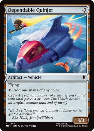 Dependable Quinjet (MSH-246) - Marvel Super Heroes Foil