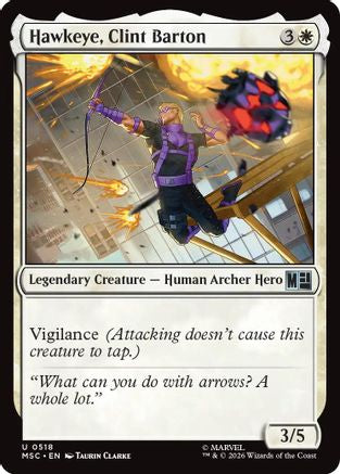 Hawkeye, Clint Barton (0518) (MSC-518) - Commander: Marvel Super Heroes