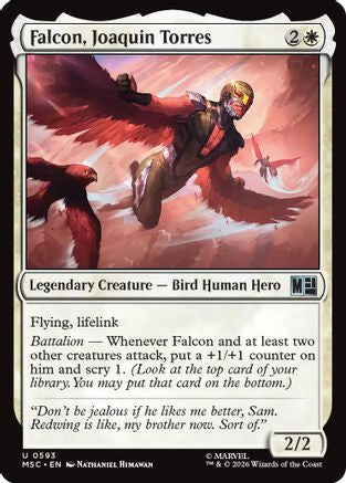 Falcon, Joaquin Torres (MSC-593) - Commander: Marvel Super Heroes Foil
