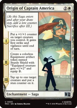 Origin of Captain America (MSC-605) - Commander: Marvel Super Heroes