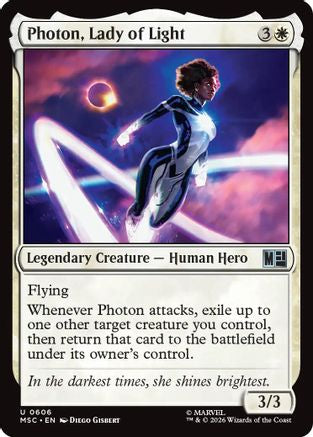 Photon, Lady of Light (MSC-606) - Commander: Marvel Super Heroes
