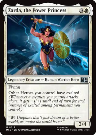 Zarda, the Power Princess (MSC-615) - Commander: Marvel Super Heroes