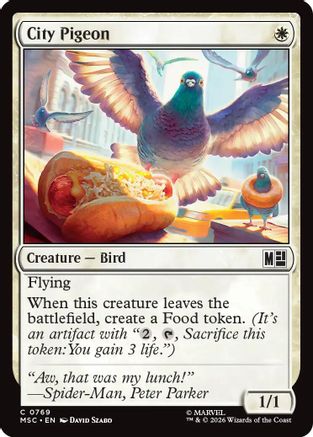 City Pigeon (MSC-769) - Commander: Marvel Super Heroes