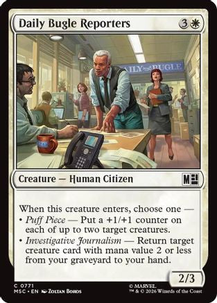 Daily Bugle Reporters (MSC-771) - Commander: Marvel Super Heroes