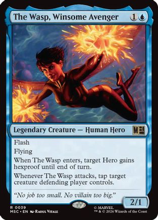 The Wasp, Winsome Avenger (MSC-039) - Commander: Marvel Super Heroes