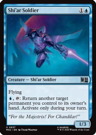 Shi'ar Soldier (MSC-637) - Commander: Marvel Super Heroes Foil
