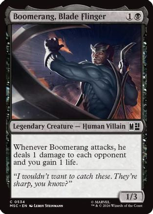 Boomerang, Blade Flinger (MSC-534) - Commander: Marvel Super Heroes