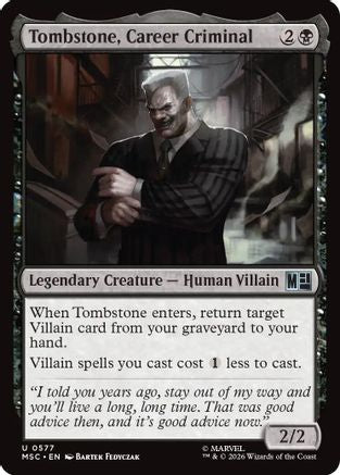 Tombstone, Career Criminal (0577) (MSC-577) - Commander: Marvel Super Heroes Foil