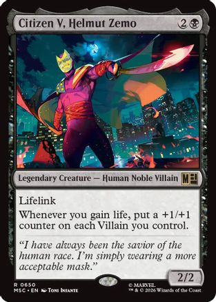 Citizen V, Helmut Zemo (MSC-650) - Commander: Marvel Super Heroes