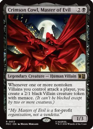 Crimson Cowl, Master of Evil (MSC-653) - Commander: Marvel Super Heroes