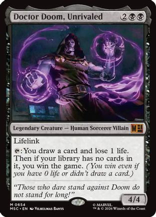 Doctor Doom, Unrivaled (MSC-654) - Commander: Marvel Super Heroes Foil