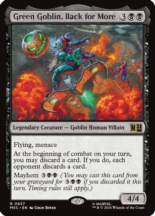 Green Goblin, Back for More (MSC-657) - Commander: Marvel Super Heroes Foil