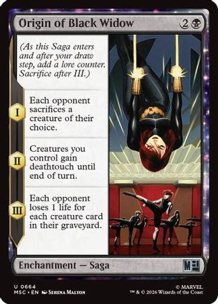 Origin of Black Widow (MSC-664) - Commander: Marvel Super Heroes
