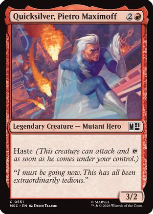 Quicksilver, Pietro Maximoff (0551) (MSC-551) - Commander: Marvel Super Heroes Foil