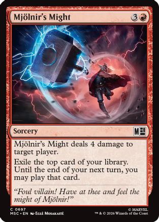 Mjollnir's Might (MSC-697) - Commander: Marvel Super Heroes Foil