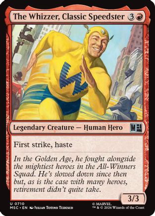 The Whizzer, Classic Speedster (MSC-710) - Commander: Marvel Super Heroes Foil