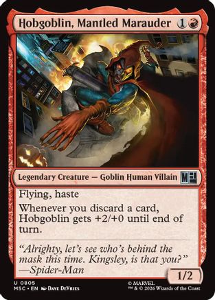 Hobgoblin, Mantled Marauder (MSC-805) - Commander: Marvel Super Heroes