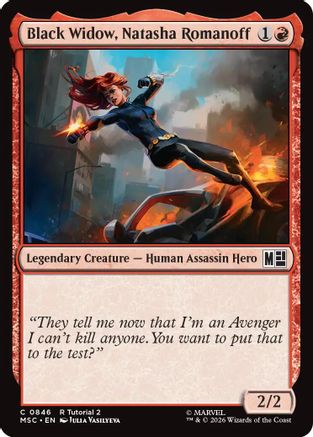 Black Widow, Natasha Romanoff (0846) (MSC-846) - Commander: Marvel Super Heroes