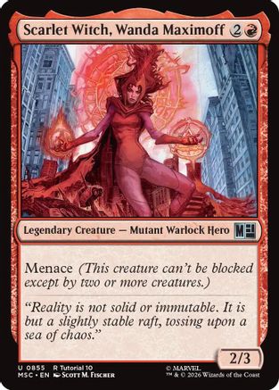 Scarlet Witch, Wanda Maximoff (0855) (MSC-855) - Commander: Marvel Super Heroes