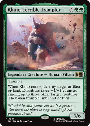 Rhino, Terrible Trampler (MSC-730) - Commander: Marvel Super Heroes