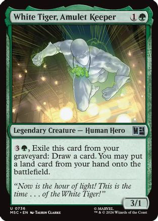 White Tiger, Amulet Keeper (MSC-736) - Commander: Marvel Super Heroes