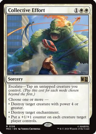 Collective Effort (Surge Foil) (MSC-126) - Commander: Marvel Super Heroes Foil