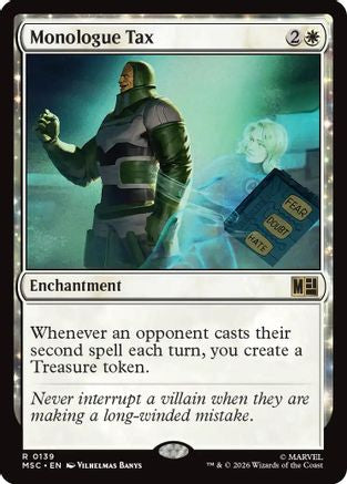 Monologue Tax (MSC-139) - Commander: Marvel Super Heroes