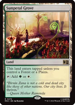 Sunpetal Grove (Surge Foil) (MSC-272) - Commander: Marvel Super Heroes Foil