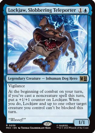 Lockjaw, Slobbering Teleporter (Surge Foil) (MSC-036) - Commander: Marvel Super Heroes Foil